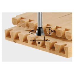 Festool HS S8 D13,8/13,5/15° Couteau en queue d'aronde