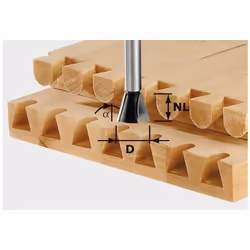 Fraise à queue d'aronde HW avec queue de 8mm FESTOOL HW S8 D13,8/13,5/15° - 490992 - Le système composé d'une défonceuse, d'u ...