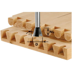 Hw S8 D20/17/15 Fraise 20 x 17 x 49 x 8 mm15 ( 490996 ) pour défonceuses - Festool