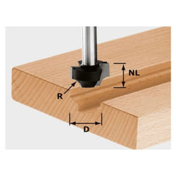 Fraise quart de rond hw S8 D23/R6 - 491007 - Festool