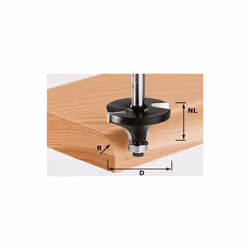 Festool Fraise à moulurer HW S8 D31,7/R9,5 KL Avantages et bénéfices Le recours à différents diamètres de roulement à billes  ...
