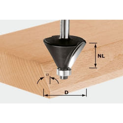 Fraise à chanfreiner hw avec queue de 8 mm hw S8 D36/45° Festool