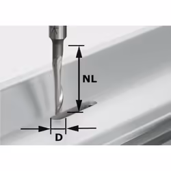 Festool Fraise aluminium HS S8 D5/NL23-491036 pour OF 900, OF 1000, OF 1010, OF 1010 R, OF 1400, OF 2000, OF 2200Référence 49 ...