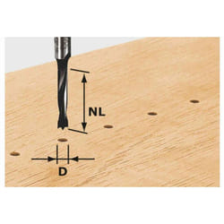 Foret pour chevilles hw S8 D5/30 z - 491066 - Festool