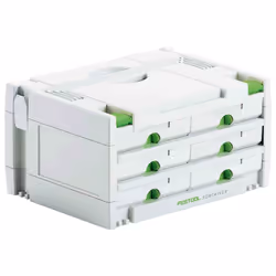 Festool SYS 3-SORT/6, Boîte à outils, Vert, Blanc, 295 mm, 395 mm, 210 mm, 4,9 kg