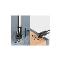 Fraise à affleurer HW D19/25 ss S12 - FESTOOL - 492661