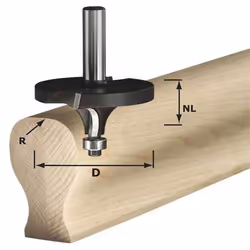 Profil coupe d'ogive Festool 16/26/76 mm avec palier