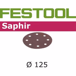 Papier abrasif pour ponceuses orbitales aléatoires Saphir; 125 mm; P80; 25 unités