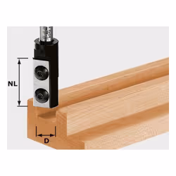 Fraise à rainurer avec plaquettes de rechange HW FESTOOL HW S8 D8/20 WP Z1 - 491078