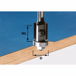 Fraise à araser avec plaquettes de rechange HW avec queue de 8mm FESTOOL HW S8 D19/20WM Z2 - 491082 - La plaquette réversible ...
