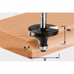 Fraises à moulurer HW avec queue de 12 mm FESTOOL HW S12 D63/32/R25 - 491107