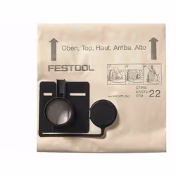 Sac filtre FIS-CT 33/5 FESTOOL - 5 pièces - 452971 - Et pour l'élimination sans poussières du produit à aspirer - Produit exp ...
