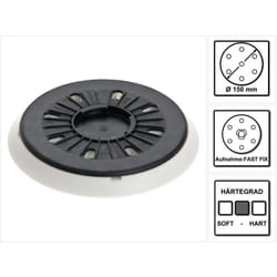 Plateau mou FESTOOL pour ponceuse ROTEX FEQ+ - Montage manuel - Ø150 mm - 496147