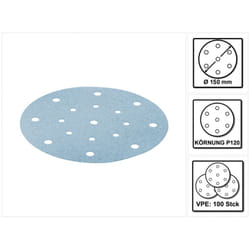 Stf D150/16 Abrasifs Ø150 mm P120 gr / 100 Pièces ( 496979 ) - Festool