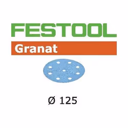 Abrasif pour ponçeuse FESTOOL Granat - Ø 125 mm - Idéal pour le ponçage des laques modernes. particulièrement recommandé pour ...