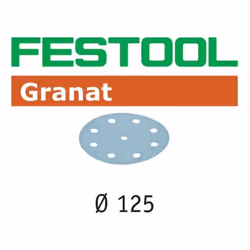 Abrasif pour ponçeuse FESTOOL Granat - Ø 125 mm - Idéal pour le ponçage des laques modernes. particulièrement recommandé pour ...