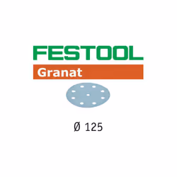 Abrasif pour ponçeuse FESTOOL Granat - Ø 125 mm - Idéal pour le ponçage des laques modernes. particulièrement recommandé pour ...