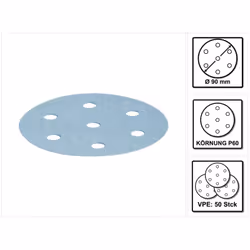 Contenu du paquet: - Festool STF D90/6 Abrasifs Ø90 P60 GR / 50 Pièces ( 497364 ) Description du produit: Le disque abrasif F ...