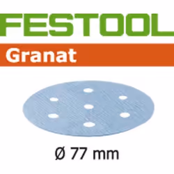Papier abrasif pour ponceuses orbitales aléatoires Granat; 77 mm; P240; 50 unités
