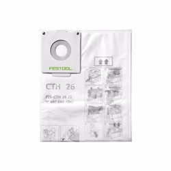 Sacs en tissu pour aspirateur Festool FIS-CTH 48/3; 3 unités