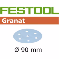 Papier abrasif pour ponceuses orbitales aléatoires Granat; 90 mm; P1000; 50 unités