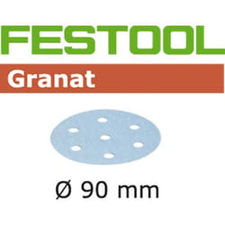 Papier abrasif pour ponceuses orbitales aléatoires Granat; 90 mm; P1000; 50 unités