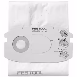 Description générale Le sac filtre SELFCLEAN SC FIS-CT MINI/5 de Festool est conçu pour une utilisation optimale du volume du ...