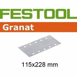 Papier abrasif pour ponceuse orbitale en feuille Granat; 115x228mm; P80; 50 unités