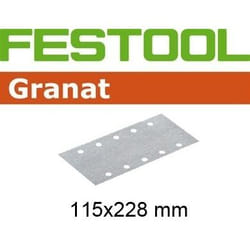 Papier abrasif pour ponceuse orbitale en feuille Granat; 115x228mm; P80; 50 unités