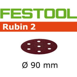 Papier abrasif pour ponceuses orbitales aléatoires Rubin2; 90 mm; P220; 50 unités