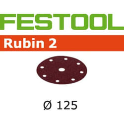 Papier abrasif pour ponceuses orbitales aléatoires Rubin2; 125 mm; P40; 50 unités