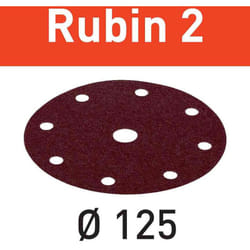 Abrasifs rubin 2 D125/8 P220 RU2/10 Festool 499108
