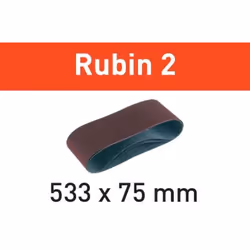 Bande abrasive L533X 75-P100 RU2/10 Rubin 2 Référence 499158 pour BS 75 Principales utilisations Abrasif hautes performances  ...