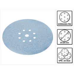 Contenu de la livraison: - 1x Festool STF D225/8 Disques abrasifs pour PLANEX P80 GR / 25 pièces ( 499636 ) Description du pr ...