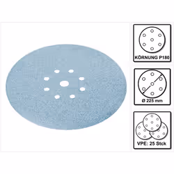 Contenu de la livraison: - 1x Festool STF D225/8 Disques abrasifs pour PLANEX P180 GR / 25 pièces ( 499640 ) Description du p ...