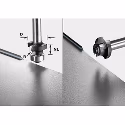 Fraise à rainurer Festool HW; 3/22/48 mm