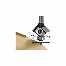 Fraise à moulurer avec plaquettes réversibles FESTOOL pour affleureuse modulaire MFK 700 - Arrondi de chants en bois et en pl ...