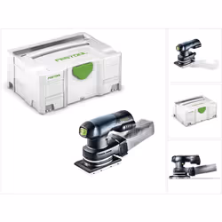 Contenu du paquet: - 1x Festool RTSC 400 Ponceuse vibrante hybride sans fil ou secteur - 1x Patin de ponçage StickFix 80x130  ...