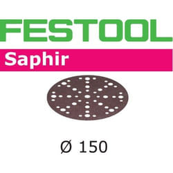 Papier abrasif pour ponceuses orbitales aléatoires Festool STF 150 mm; 48; P36; SA; 25 unités