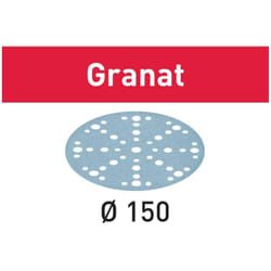 Boîte 100 disques abrasifs Granat 150mm Grain 180 – Festool 575166