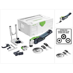 Osc 18 Li E-Basic Set Vecturo Outil Oscillant sans fil 18V Brushless StarlockMax Solo + Accessoires + Coffret - sans batterie, sans chargeur (574849)