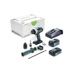 Festool QUADRIVE TDC 18/4 5,2/4,0 I-Plus 3600 tr/min Sans clé 2 kg Noir, Bleu