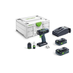 Perceuse Festool T 18+3 HPC 4,0 I-Plus; 18 V; 2x4,0 Ah accu.