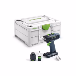 Festool Akku-Bohrschrauber T 18+3-Basic, Tournevis électrique, Poignée de pistolet, Noir, Bleu, 1500 tr/min, 450 tr/min, 1500 ...