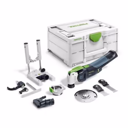 Description générale Le VECTURO OSC 18 E-Basic-Set est un outil oscillant sans fil de Festool, conçu pour réaliser des coupes ...