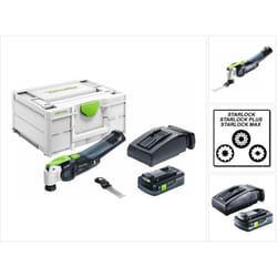 Vecturo osc 18 hpc 4,0 EI-Plus Oscillateur sans fil 18 v ( 576595 ) Starlock Max Brushless + 1x batterie 4,0 Ah + chargeur + systainer - Festool