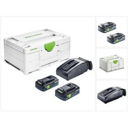 Energie Set SYS3 eng 18 v 2x batterie 4,0 Ah / TCL6 chargeur ( 576811 ) + Systainer - Festool