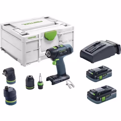 Description générale La perceuse-visseuse sans fil Festool T 18+3 HPC 4,0 I-Set est conçue pour offrir une flexibilité maxima ...