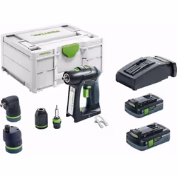 Description générale La perceuse-visseuse sans fil Festool C 18 HPC 4,0 I-Set est un outil puissant et polyvalent, conçu pour ...