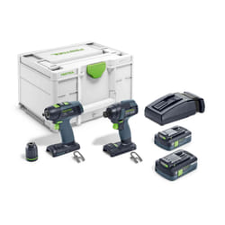 Ensemble d'outils Festool TID 18 HPC 4,0 I-Set T18; 18 V; 2x4,0 Ah akum accu.